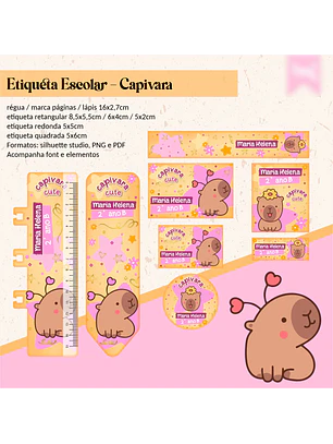 ETIQUETA ESCOLA - CAPIVARA