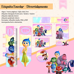 ETIQUETA ESCOLAR - DIVERTIDAMENTE 