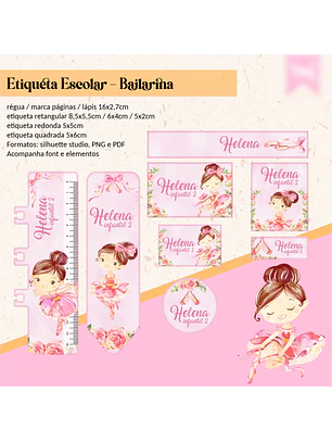 ETIQUETA ESCOLAR - BAILARINA 