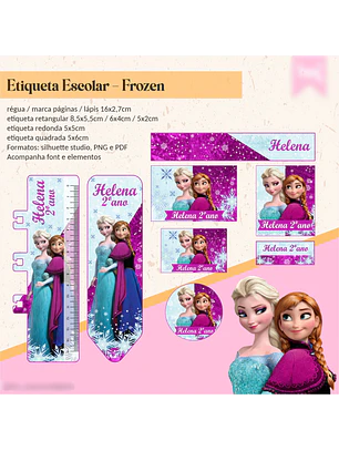 ETIQUETA ESCOLAR -FROZEN 