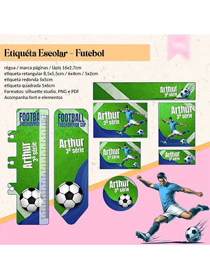 ETIQUETA ESCOLAR- FUTEBOL 