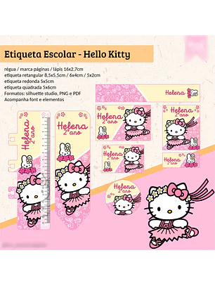 ETIQUETA ESCOLAR - HELLO KITTY 