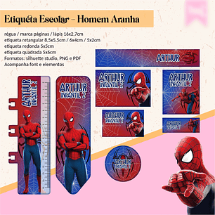 ETIQUETA ESCOLA - HOMEM ARANHA 