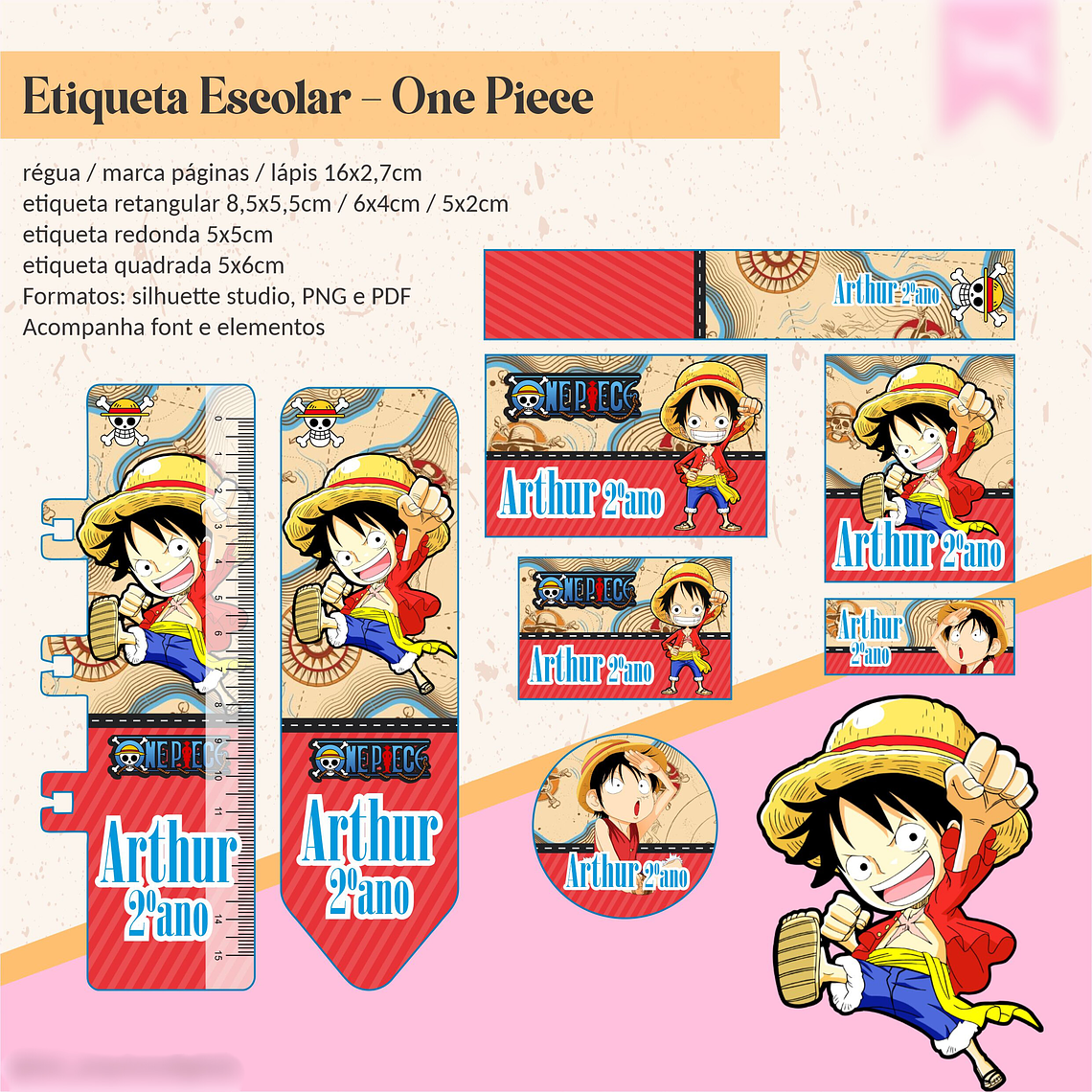 ETIQUETA ESCOLA - ONE PIEE  1