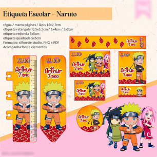 ETIQUETA ESCOLAR - NARUTO 