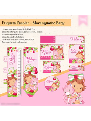 ETIQUETA ESCOLAR - MORANGUINHO BABY 