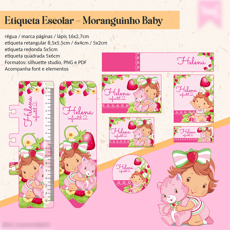 ETIQUETA ESCOLAR - MORANGUINHO BABY  1