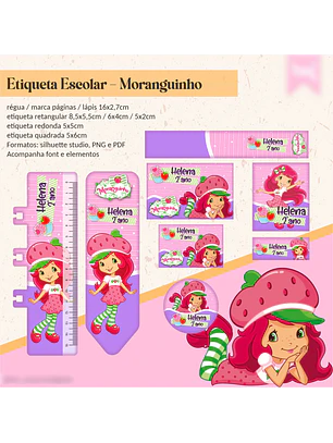 ETIQUETA ESCOLAR - MORANGUINHO 