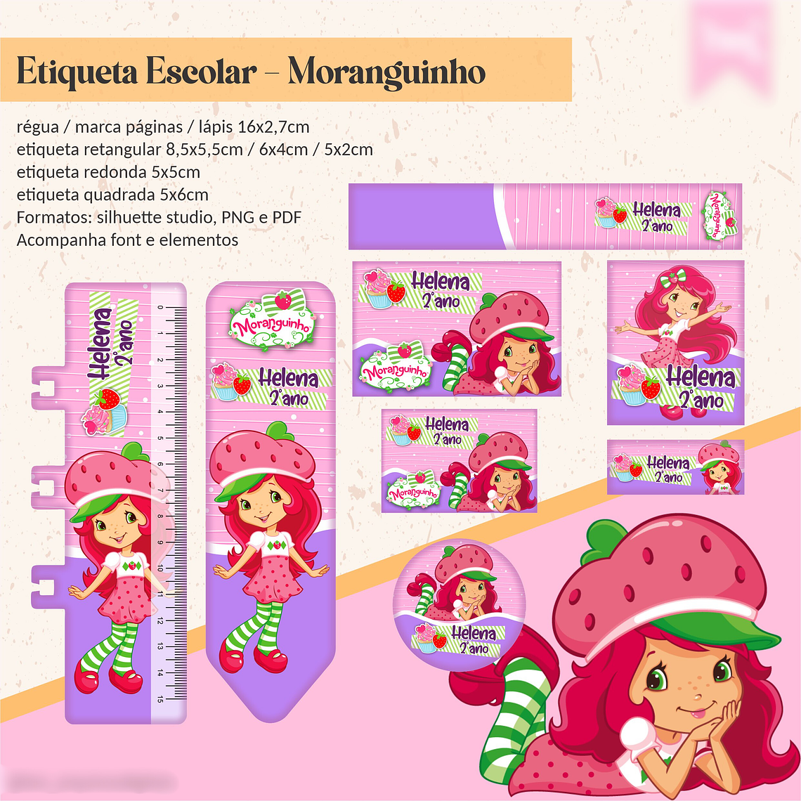 ETIQUETA ESCOLAR - MORANGUINHO  1