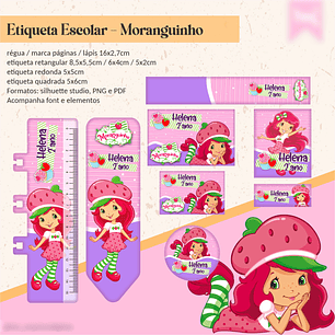 ETIQUETA ESCOLAR - MORANGUINHO 