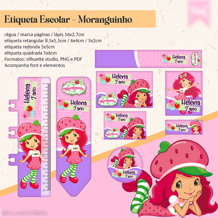 ETIQUETA ESCOLAR - MORANGUINHO  1