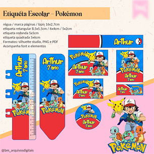 ETIQUETA ESCOLAR - POKÉMON 