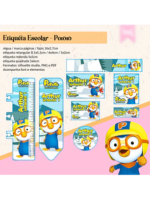 ETIQUETA ESCOLAR - PORORO 