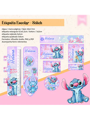 ETIQUETA ESCOLAR - STITCH
