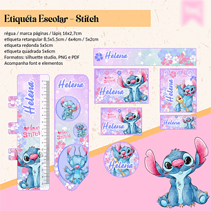 ETIQUETA ESCOLAR - STITCH