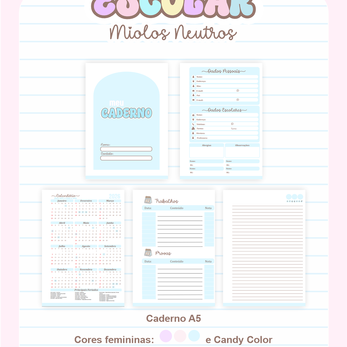  Combo Miolos Neutros - Escolar 1.0 2026 (Pamella) 4