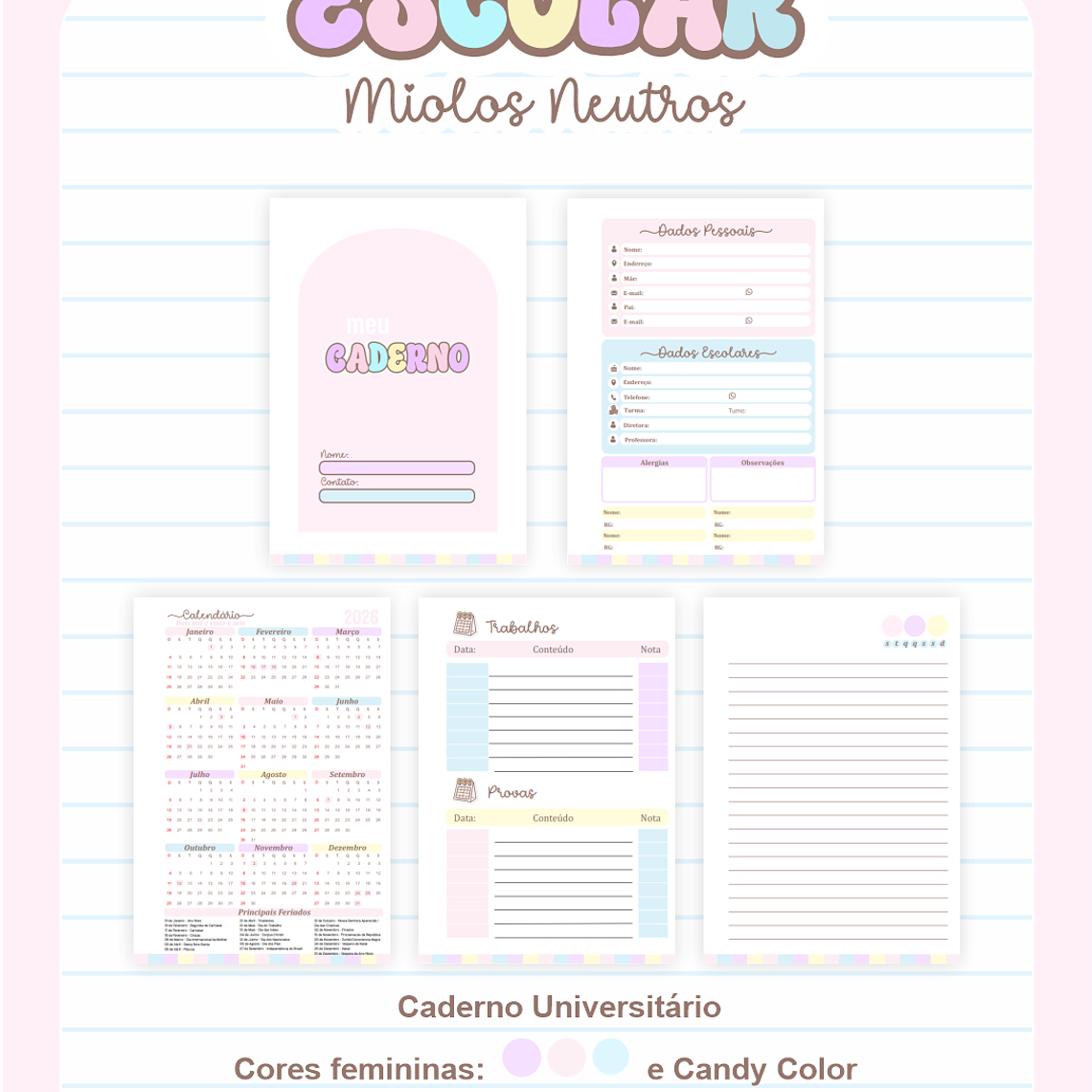  Combo Miolos Neutros - Escolar 1.0 2026 (Pamella) 6