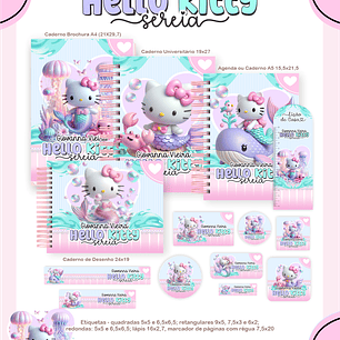 Arquivo Combo Escolar Hello Kitty Sereia