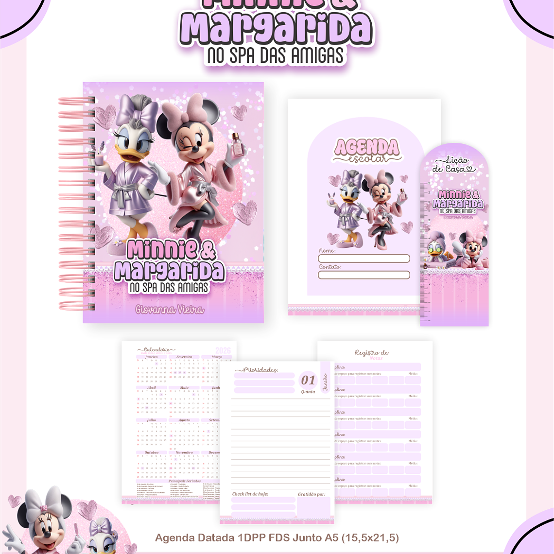 Arquivo Combo Escolar Minnie e Margarida 2