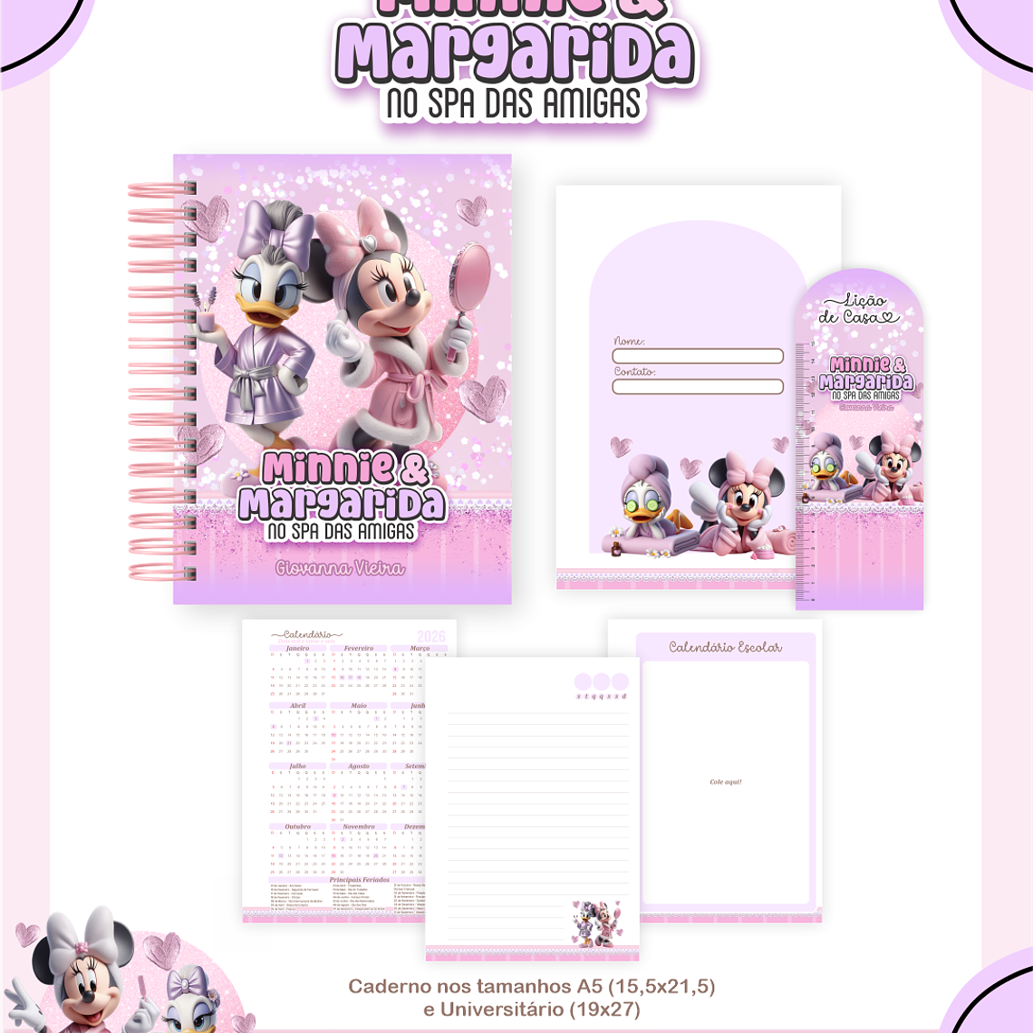 Arquivo Combo Escolar Minnie e Margarida 3