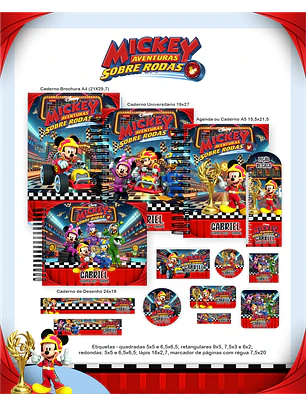 Arquivo Combo Escolar Mickey Sobre Rodas