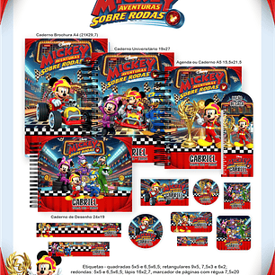 Arquivo Combo Escolar Mickey Sobre Rodas