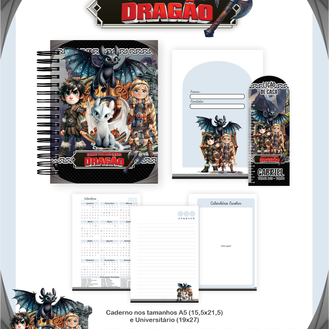 Arquivo Combo Escolar Com Treinar Seu Dragão  2