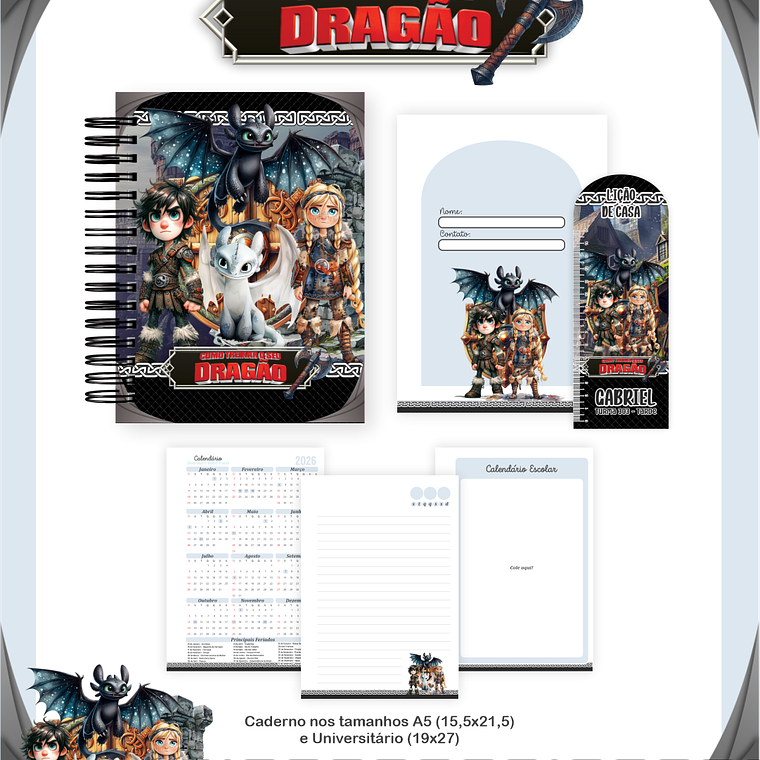Arquivo Combo Escolar Com Treinar Seu Dragão  2