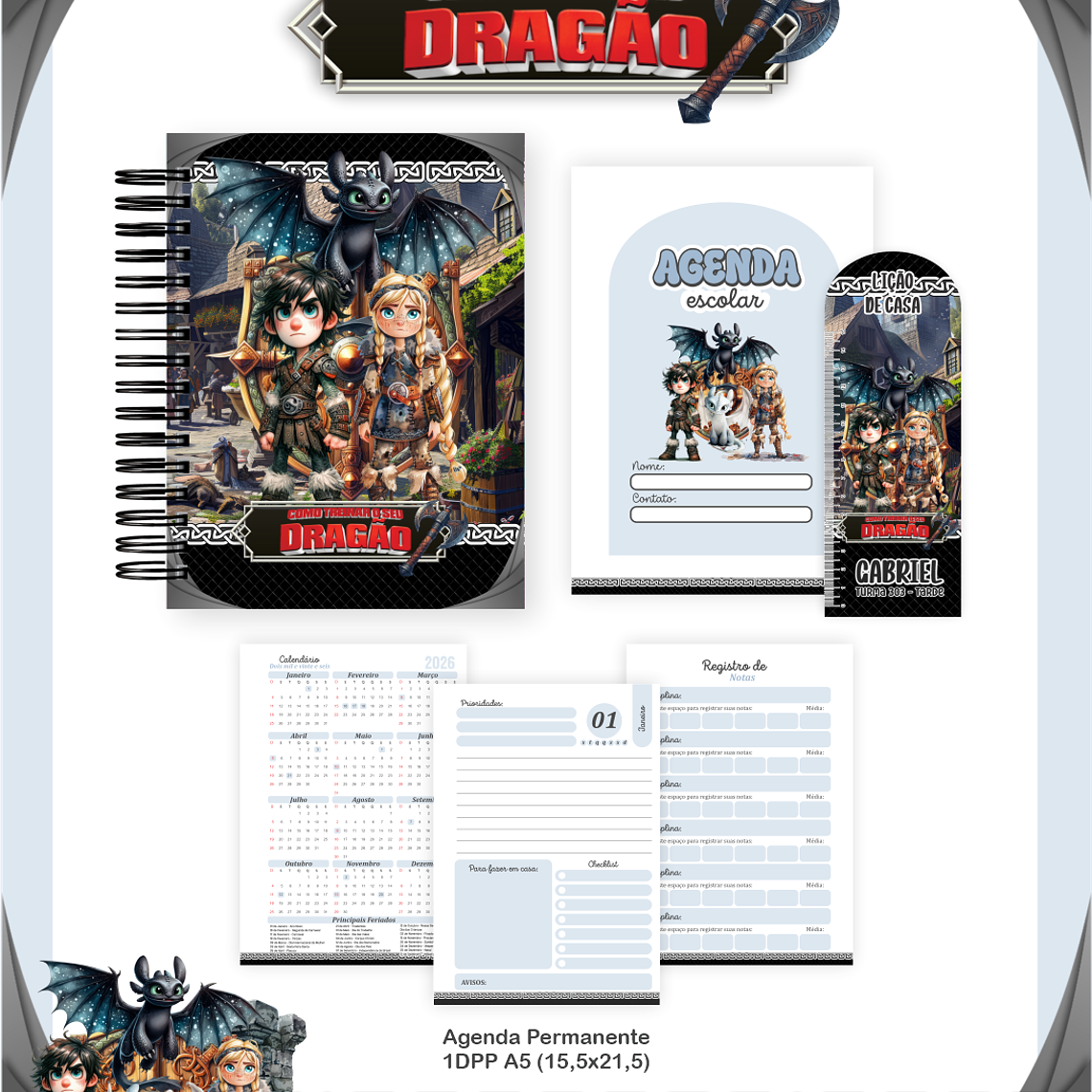 Arquivo Combo Escolar Com Treinar Seu Dragão  4