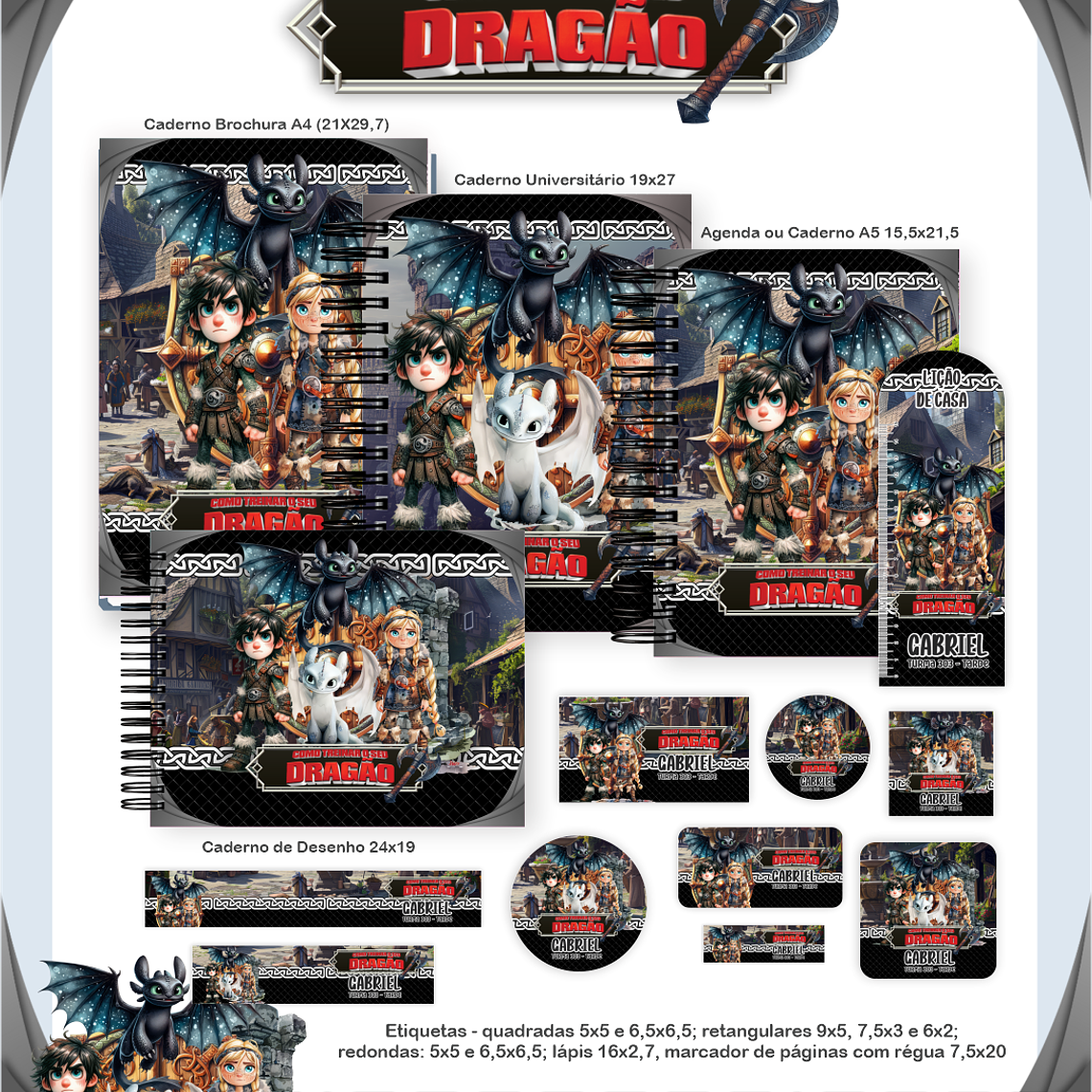 Arquivo Combo Escolar Com Treinar Seu Dragão  1