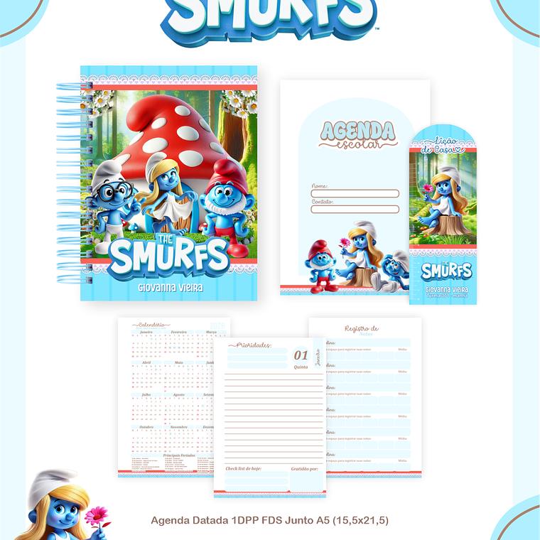 Arquivo Combo Escolar Smurfs 4