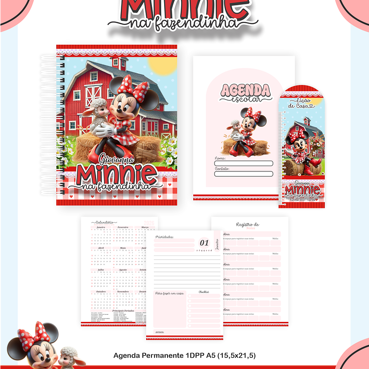 Arquivo Combo Escolar Minnie Na Fazendinha 4