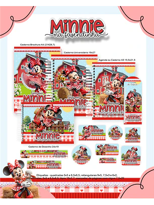 Arquivo Combo Escolar Minnie Na Fazendinha