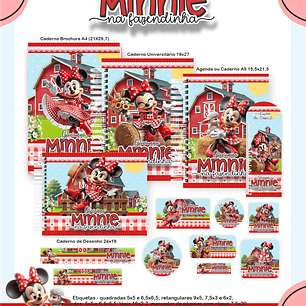 Arquivo Combo Escolar Minnie Na Fazendinha