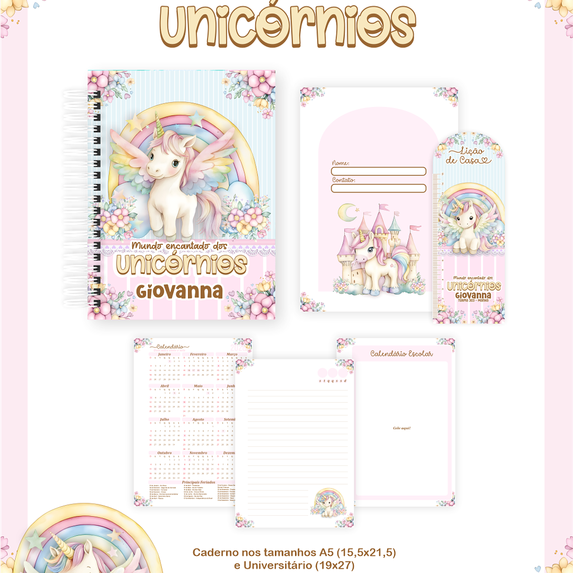 Arquivo Combo Escolar Mundo Encantado dos Unicórnios 2