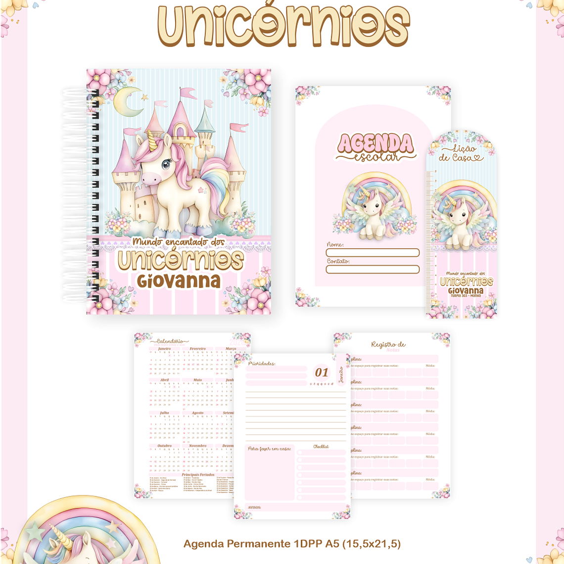 Arquivo Combo Escolar Mundo Encantado dos Unicórnios 3