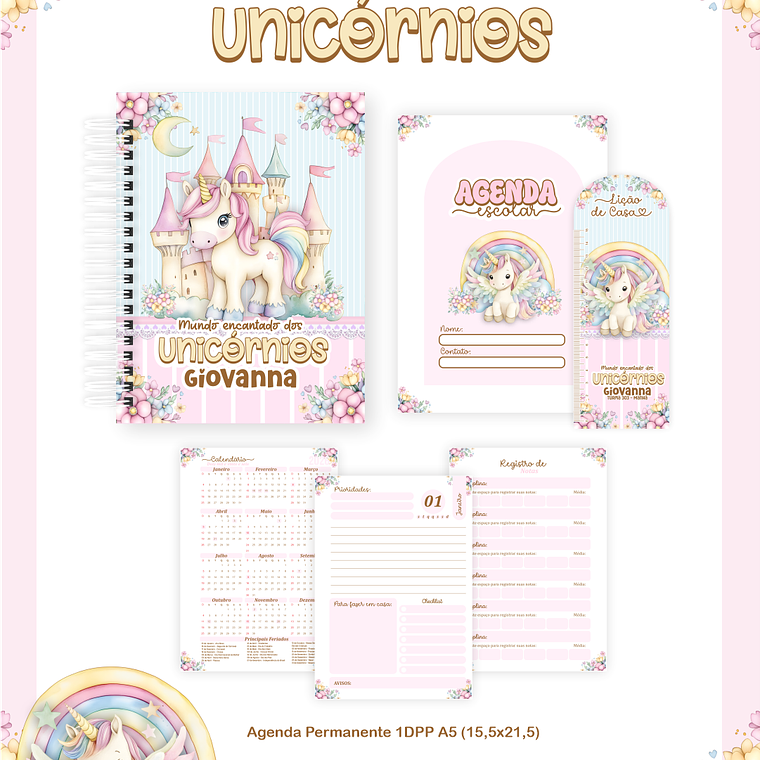 Arquivo Combo Escolar Mundo Encantado dos Unicórnios 3