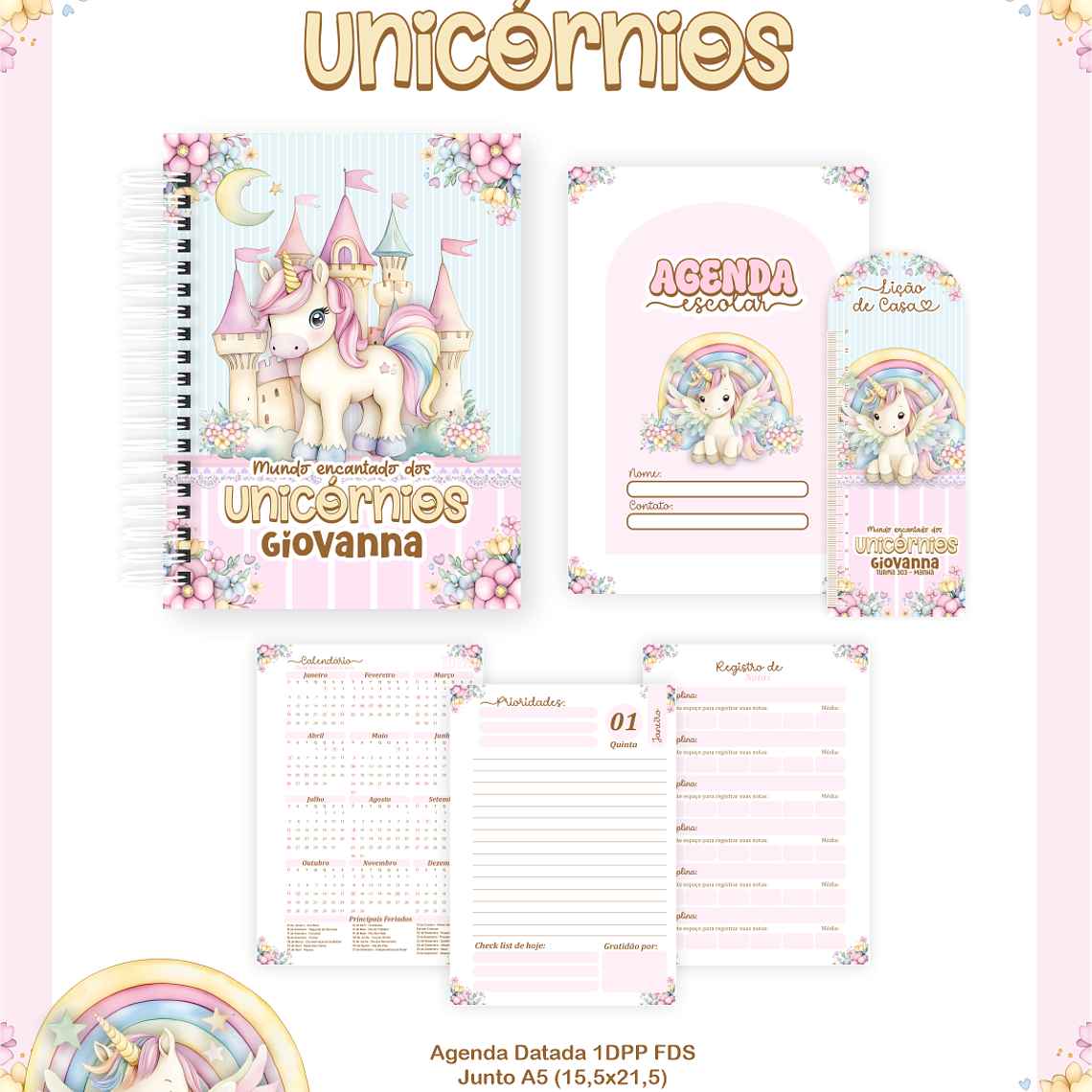 Arquivo Combo Escolar Mundo Encantado dos Unicórnios 4