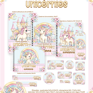 Arquivo Combo Escolar Mundo Encantado dos Unicórnios