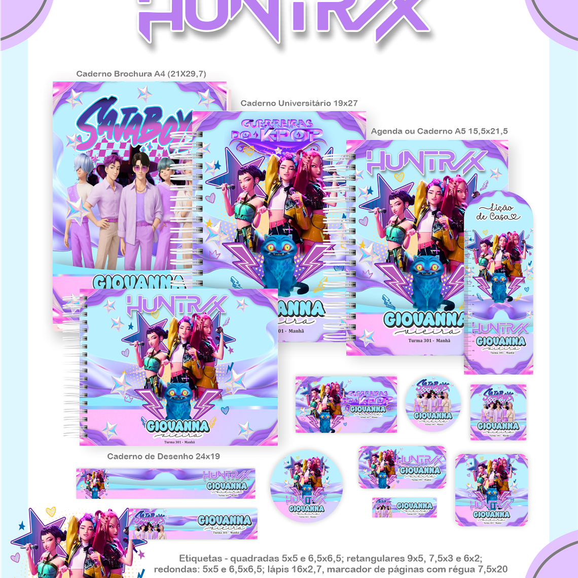 Arquivo Combo Escolar Huntrix 1