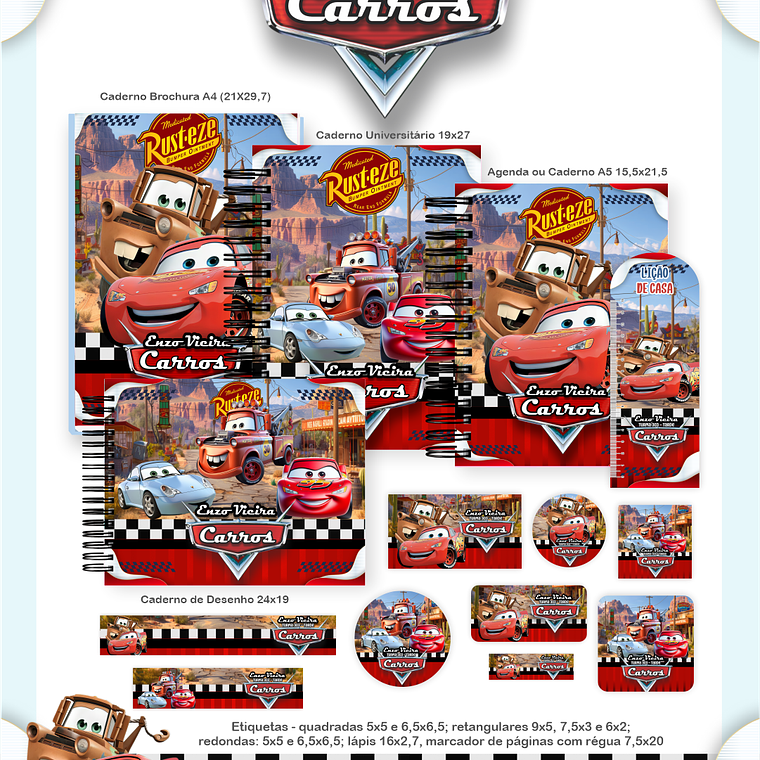 Arquivo Combo Escolar Carros 1