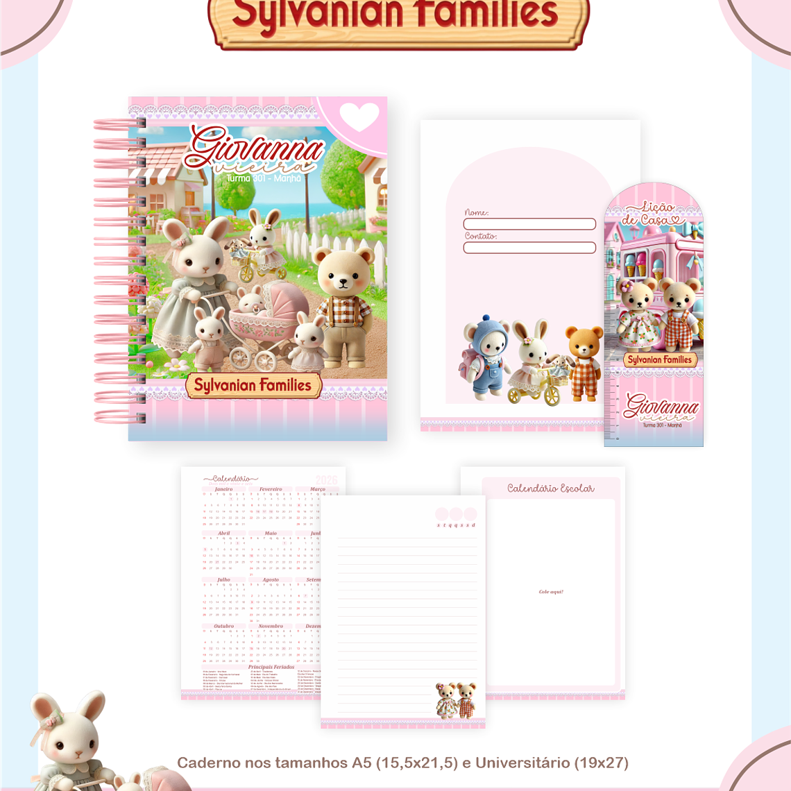 Arquivo Combo Escolar Sylvanian Families 2