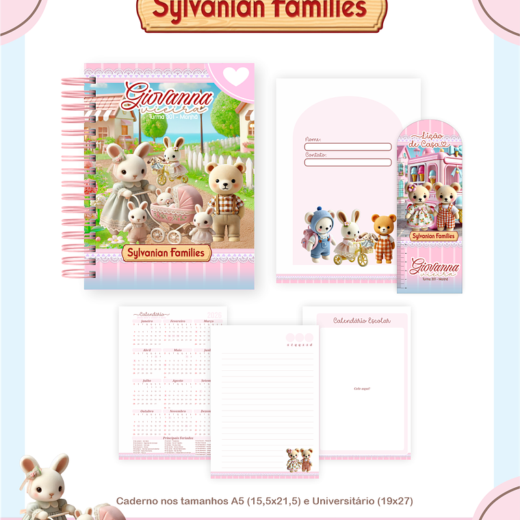 Arquivo Combo Escolar Sylvanian Families 2