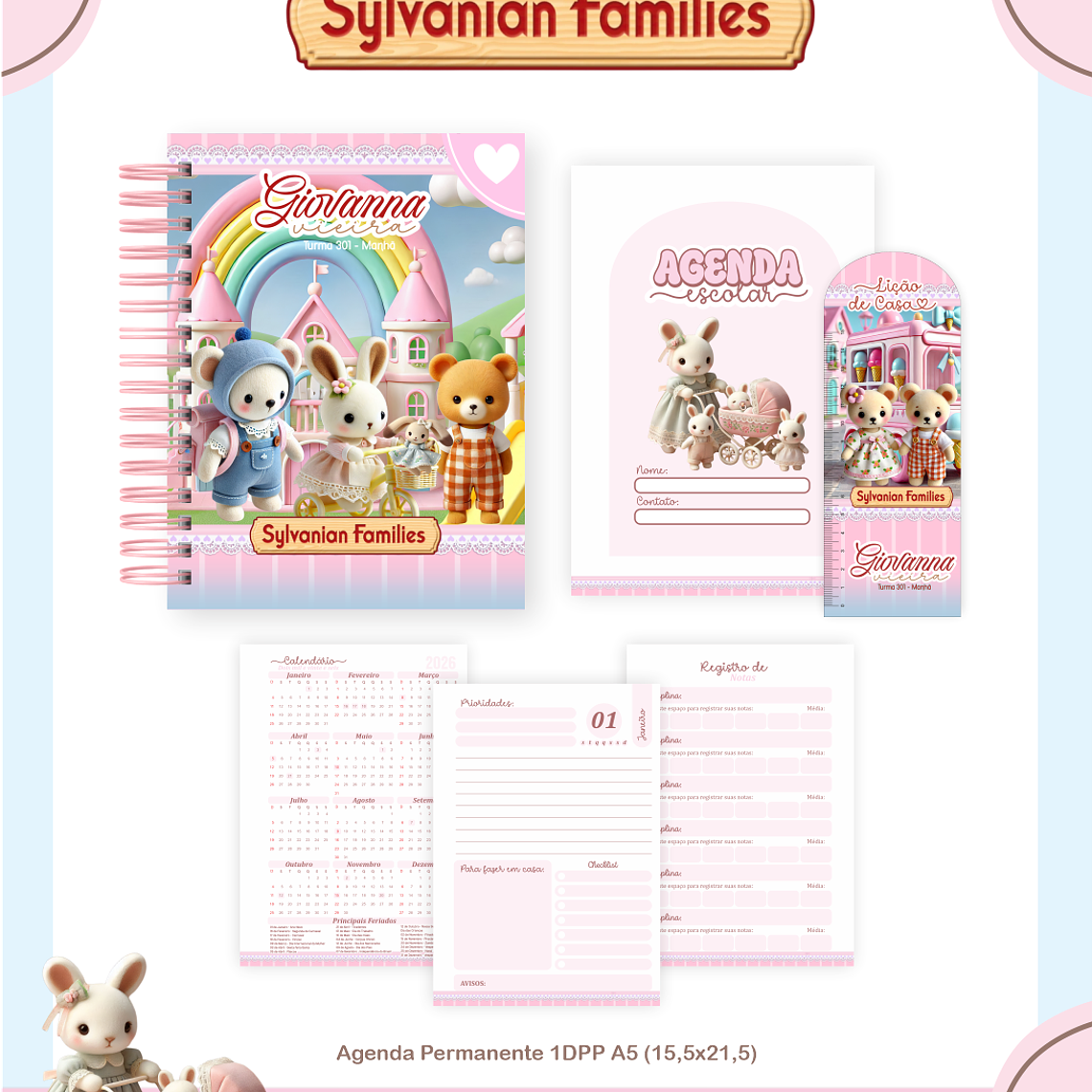Arquivo Combo Escolar Sylvanian Families 3