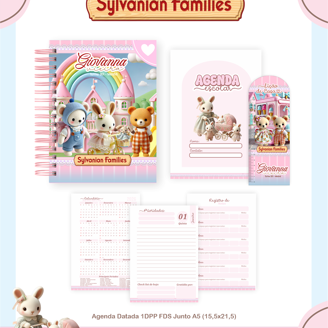 Arquivo Combo Escolar Sylvanian Families 4