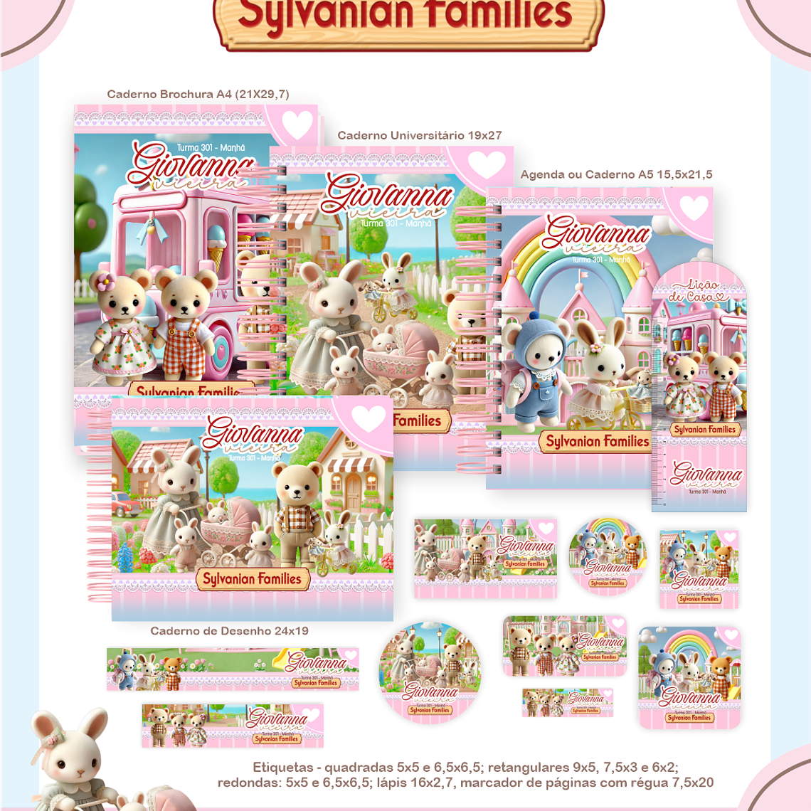 Arquivo Combo Escolar Sylvanian Families 1