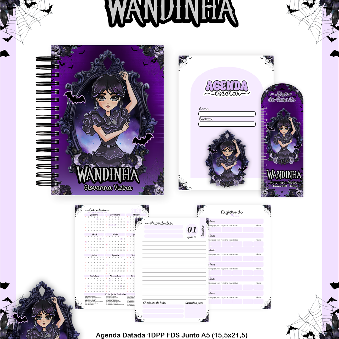 Arquivo Combo Escolar  Wandinha 2