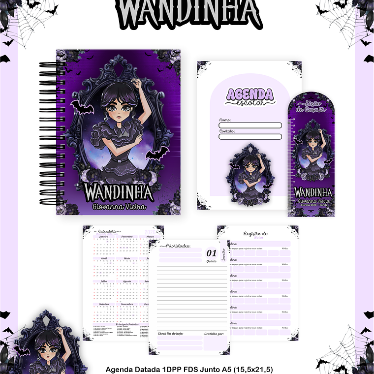 Arquivo Combo Escolar  Wandinha 2