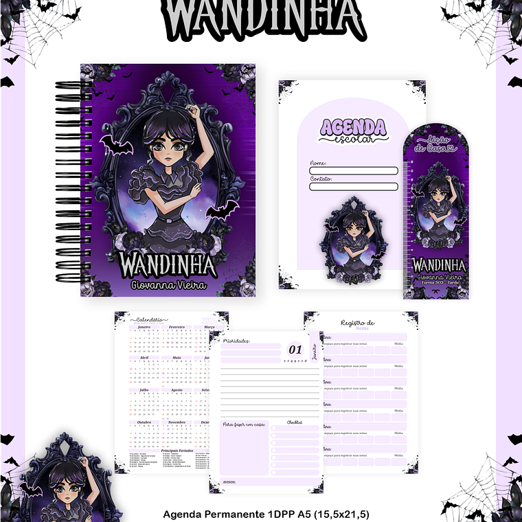 Arquivo Combo Escolar  Wandinha 3