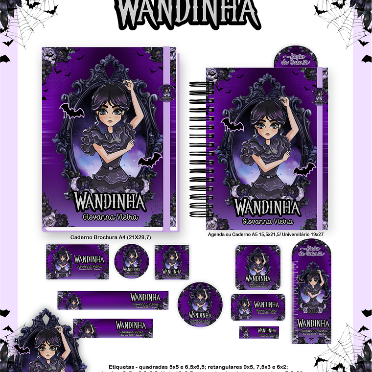 Arquivo Combo Escolar  Wandinha 4